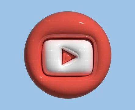 Youtube 3d icon Stock Illustration