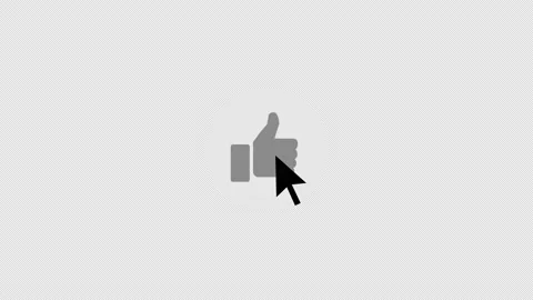 Youtube animated click of like button - pointer - 4k w/Alpha channel Stock Footage 239078489