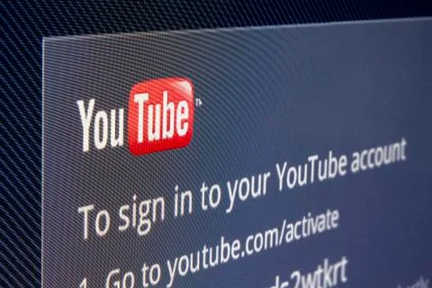 Youtube app Stock Photos