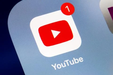 YouTube application icon Foto stock