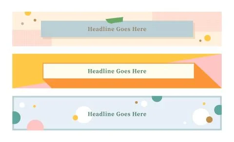 Youtube banner template Stock Illustration