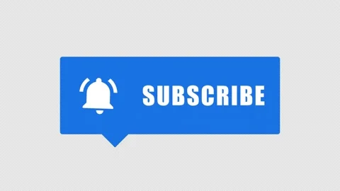 Youtube blue subscribe notification animation with Alpha Channel, 4k Stock Footage 234084829