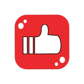 YouTube Channel Like Button Template Design Stock Illustration
