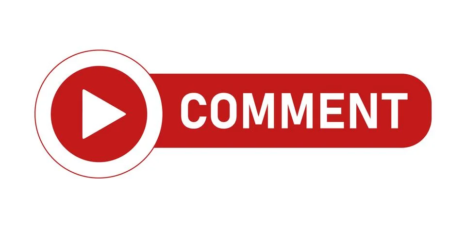 YouTube Channel Comment Button Template Design Stock Illustration