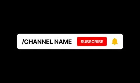 Youtube Channel Name Lower Third. Subscribe Button. Social Media Banner for Your Stock Illustration