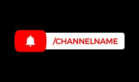 Youtube Channel Name Lower Third Illustrazione stock