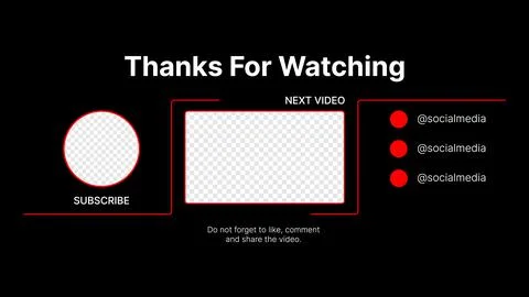 Youtube Clean Vector Wireframe For Your Vlog. Next Video. Subscribe. Social Stock Illustration