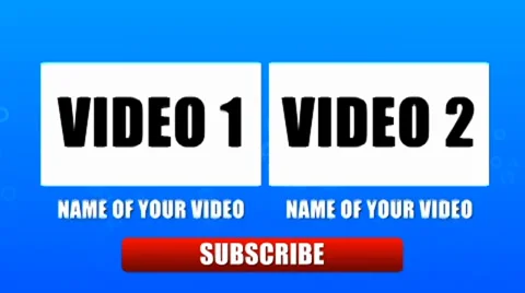 Youtube Credits 库存 After Effects