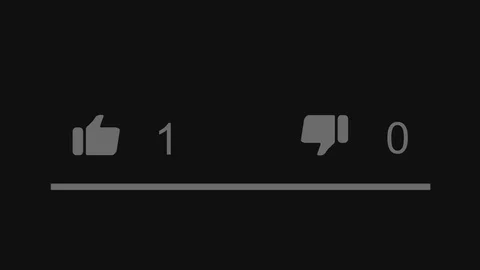 Youtube Dark Theme Like Numbers Count Increasing Animation Stock Footage 114161259