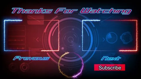 Youtube End Screen Outro Video Stock Footage 205961407