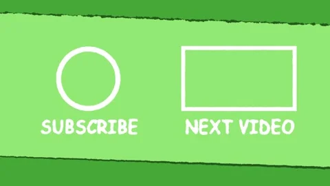 Youtube End Screen Overlay V2 Green Stock Footage 196639384