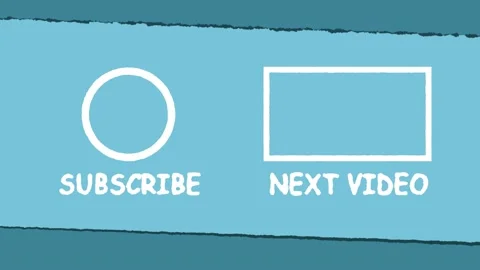 Youtube End Screen Overlay V2 Blue Stock Footage 196639400