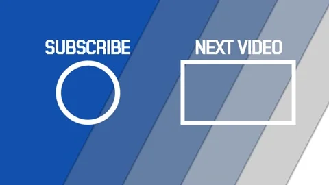Youtube End Screen V1 Blue Stock Footage 196612116