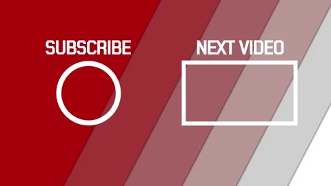 Youtube End Screen V1 Red Stock Footage 196612120