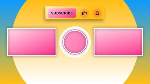 YouTube End Screen V41 Stock Illustration