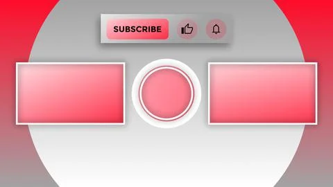 YouTube End Screen V45 Stock Illustration