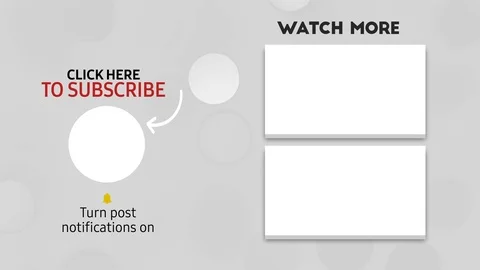 Youtube End Screen video card template for your channel. Stock Footage 112489605