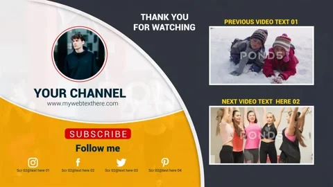 Youtube End Screens Stockmateriaal After Effects