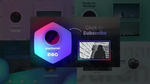 Youtube Endscreens V4 Stock After Effects