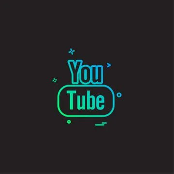 Youtube icon design vector Illustrazione stock