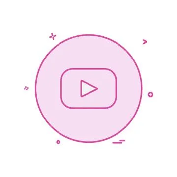 Youtube icon design vector Illustrazione stock
