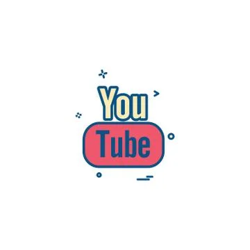 Youtube icon design vector Stock Illustration