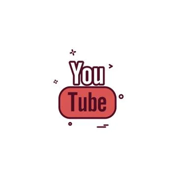 Youtube icon design vector Stock Illustration