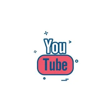 Youtube icon design vector Stock Illustration