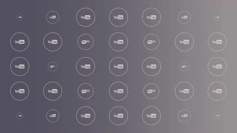 YouTube icons pattern on network background Stock Footage 167969812