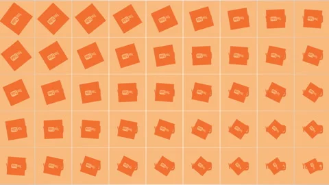 YouTube icons pattern on social network background Stock Footage 195506990