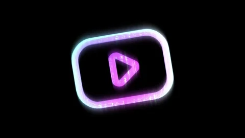 YouTube logo animation on a simple black background. Stock Footage 313520524