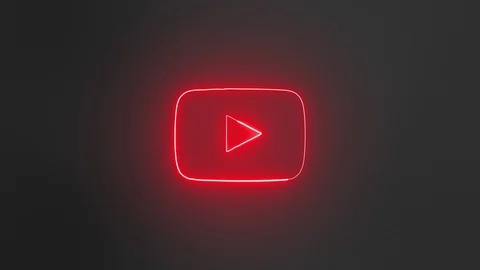 youtube logo neon sign