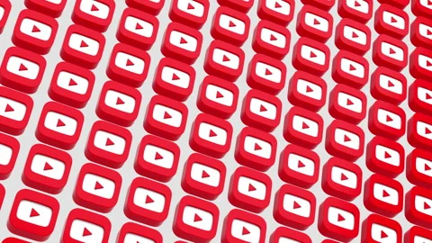 YouTube Logo Offset Grid, Background Loop Stock Footage 246440190