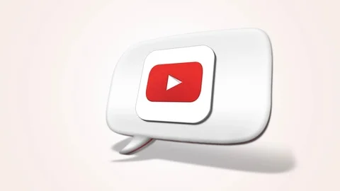 YouTube Logo rotating in a 3d speech bubble Video stock 91023652