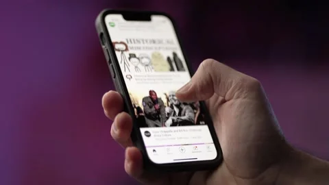 Youtube Mobile App Browsing Videos on a Smart Phone Stock Footage 169545719