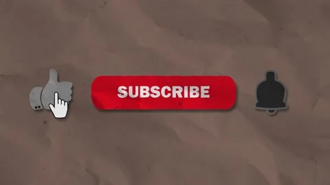 YouTube Overlay Animated Paper Texture Horizontal Wipe Like Subscribe 4K Stock Footage 168544641