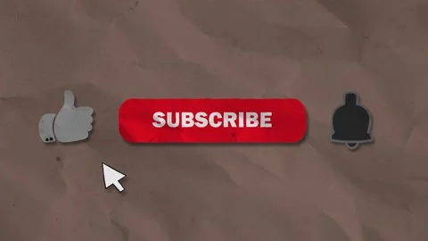 YouTube Overlay Animated Paper Texture Vertical Wipe Like Subscribe 4K Stock Footage 168548419