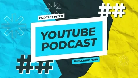 YouTube Podcast Intro After Effects stock