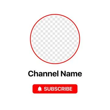Youtube Profile Icon Interface. Subscribe Button. Channel Name. Transparent Stock Illustration