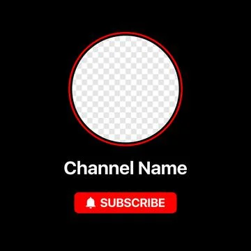 Youtube Profile Icon Interface. Subscribe Button. Channel Name. Transparent Stock Illustration