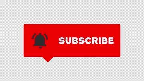 Youtube red subscribe notification animation with Alpha Channel, 4k Stock Footage 234084918