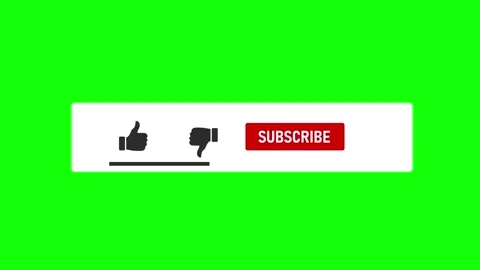 YouTube Subscribe, Like, and Notification Bell 4K Animation on Green Screen Stock Footage 248637500