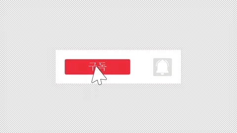 YouTube Subscribe Button Animation in Ko... | Stock Video | Pond5