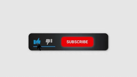 Youtube subscribe button in dark mode with alpha channel Stock Footage 171184464