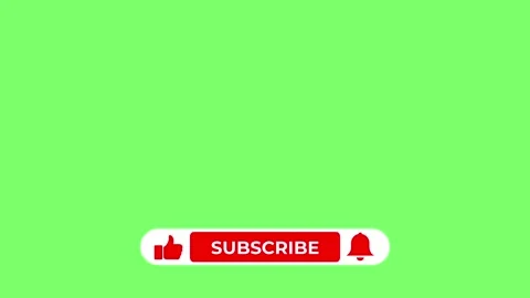 Youtube subscribe button on green screen Stock Footage 258324539