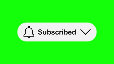 Youtube subscribe button green screen | Stock Video | Pond5