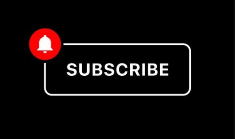 Youtube Subscribe Button. Textbox, Callout, Lower Third. Bell Icon. Vector Stock Illustration