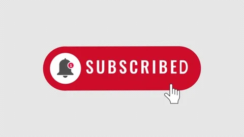 YouTube Subscribe Button on transparent background. Click to subscribe 動画素材 236885218