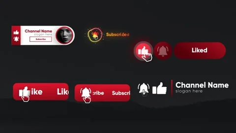 Youtube Subscribe Elements V2 ~ After Effects #158446248