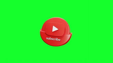 Youtube subscribe icon on a green background Stock Footage 312165970